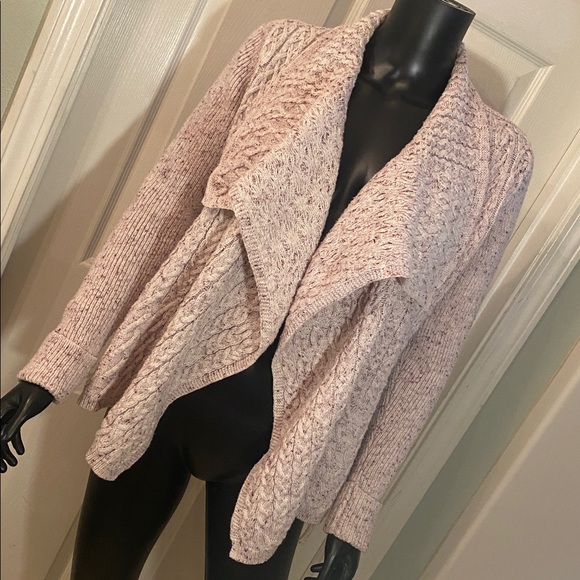 Knox Rose Sweaters - Knox Rose Women's Light Pink Purple Cardigan Sweater